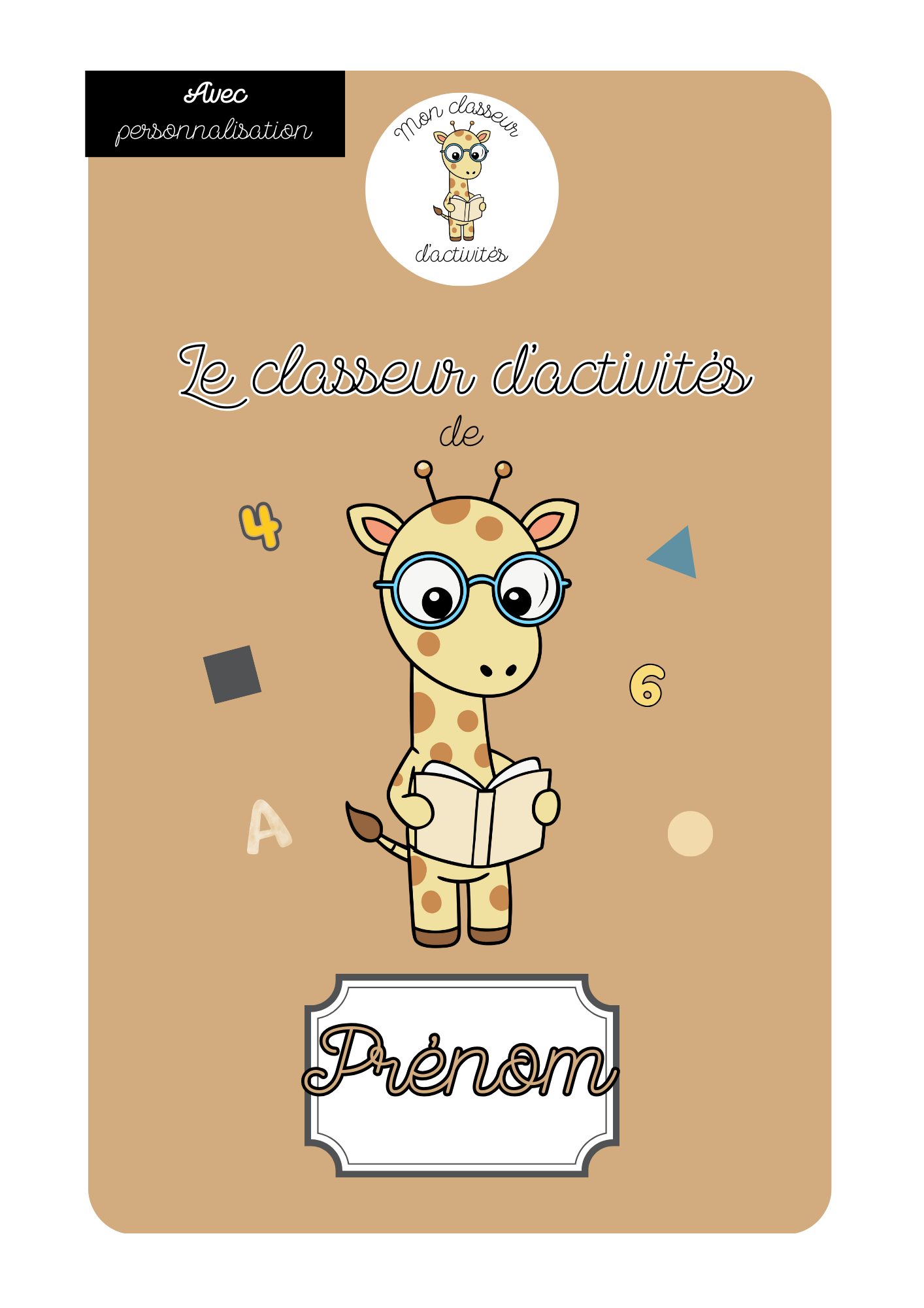 Classeur A4 seul, personnalisé