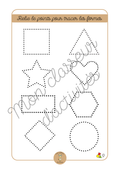 Les formes - Fiches 9 "Trace les formes"
