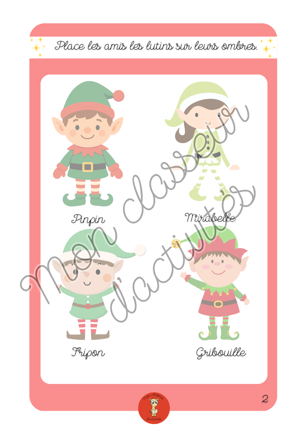 Le classeur de Noël - de 2 à 6 ans - personnalisable