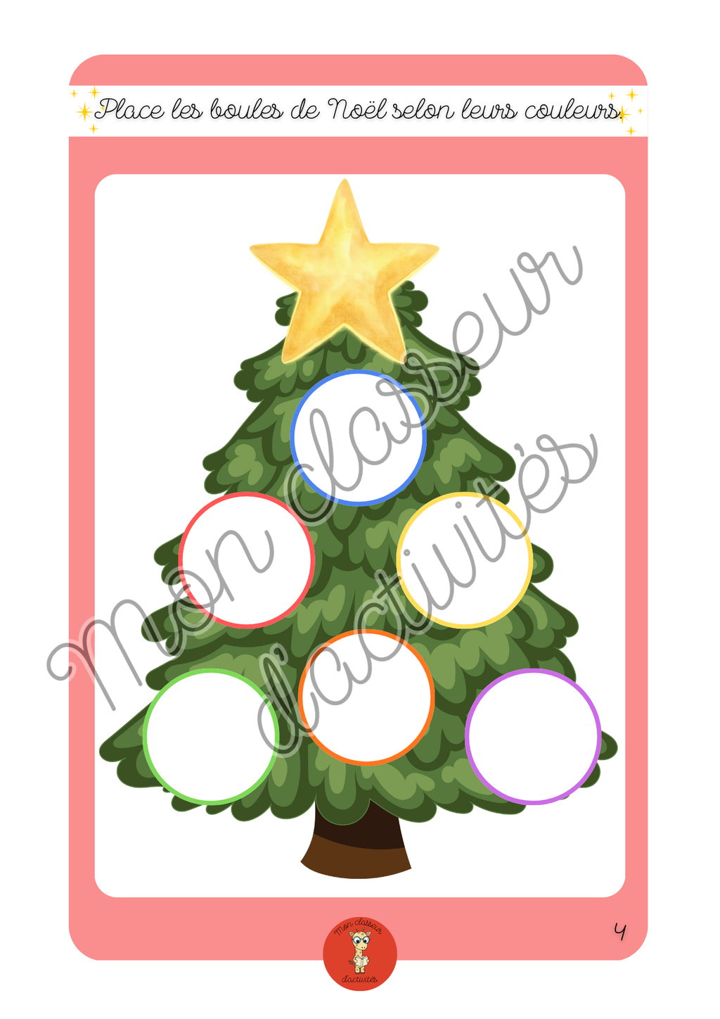 Le classeur de Noël - de 2 à 6 ans - personnalisable