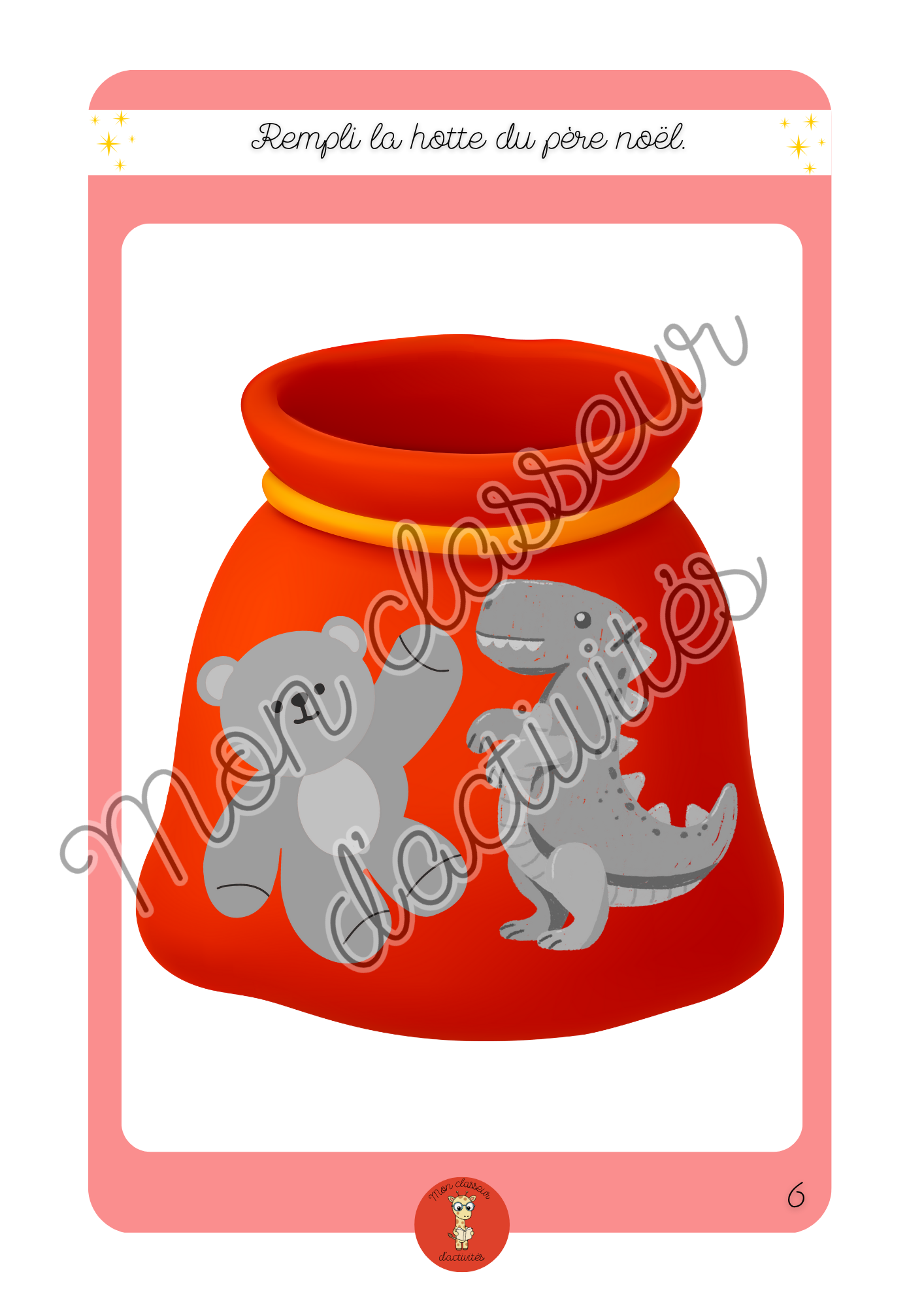 Le classeur de Noël - de 2 à 6 ans - personnalisable