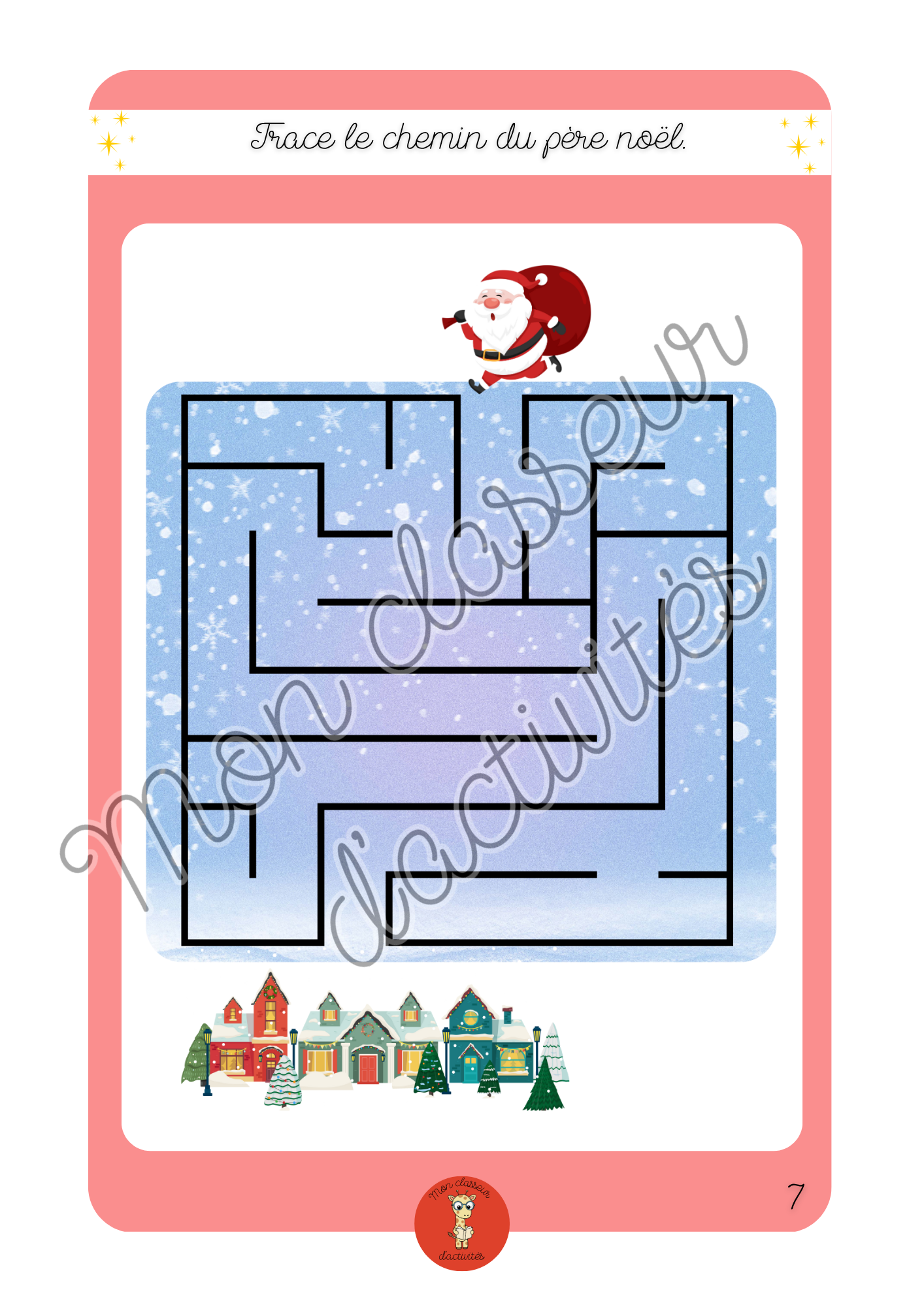 Le classeur de Noël - de 2 à 6 ans - personnalisable