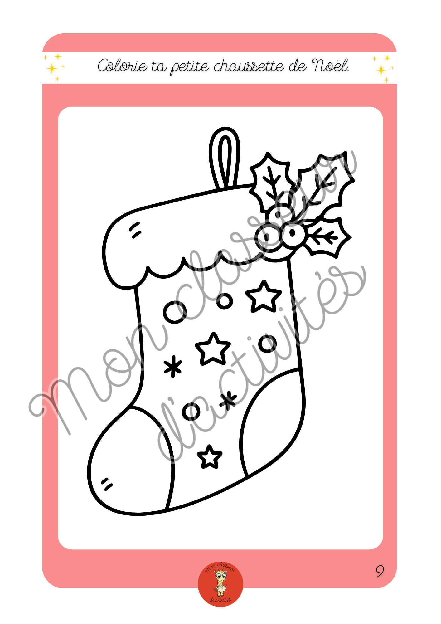 Le classeur de Noël - de 2 à 6 ans - personnalisable