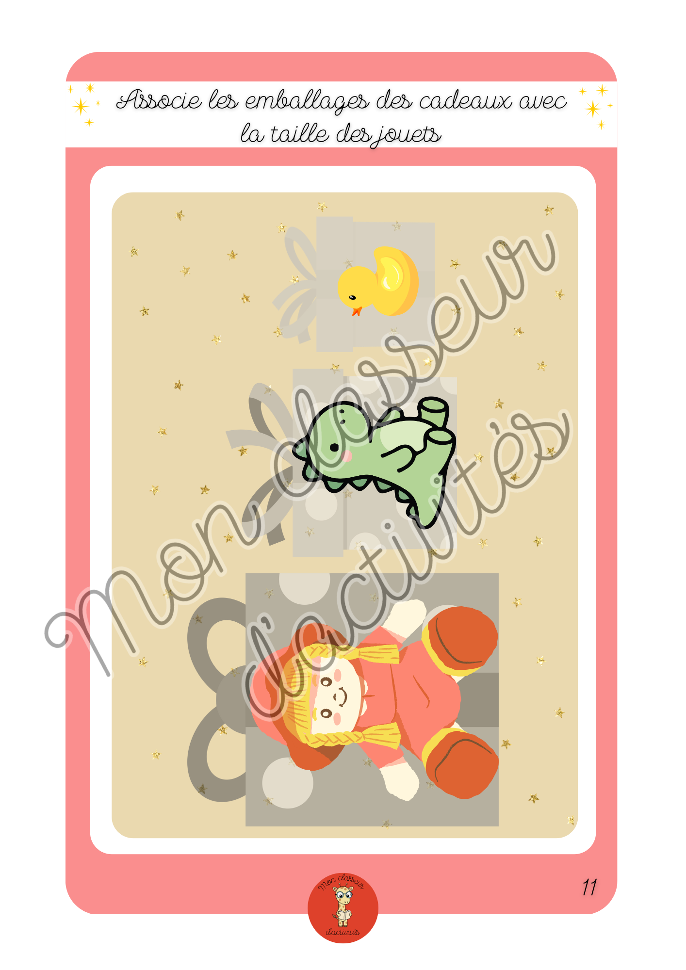 Le classeur de Noël - de 2 à 6 ans - personnalisable