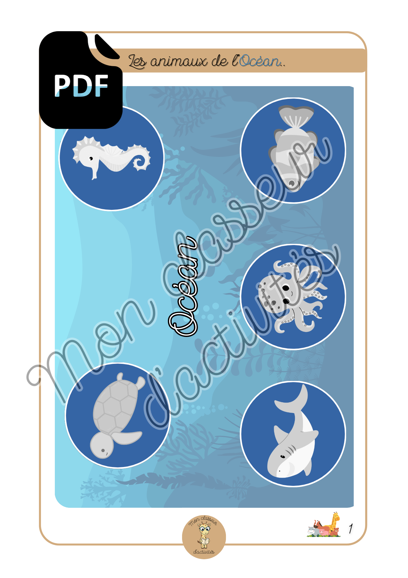 PDF - Les animaux - Fiche 4 "L'océan"