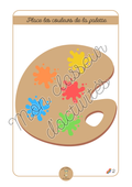 Les formes - Fiche 2 "Place les couleurs de la palette"