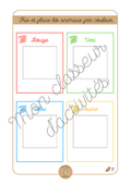 Les couleurs - Fiche 5 "Trie et place les animaux par couleur"