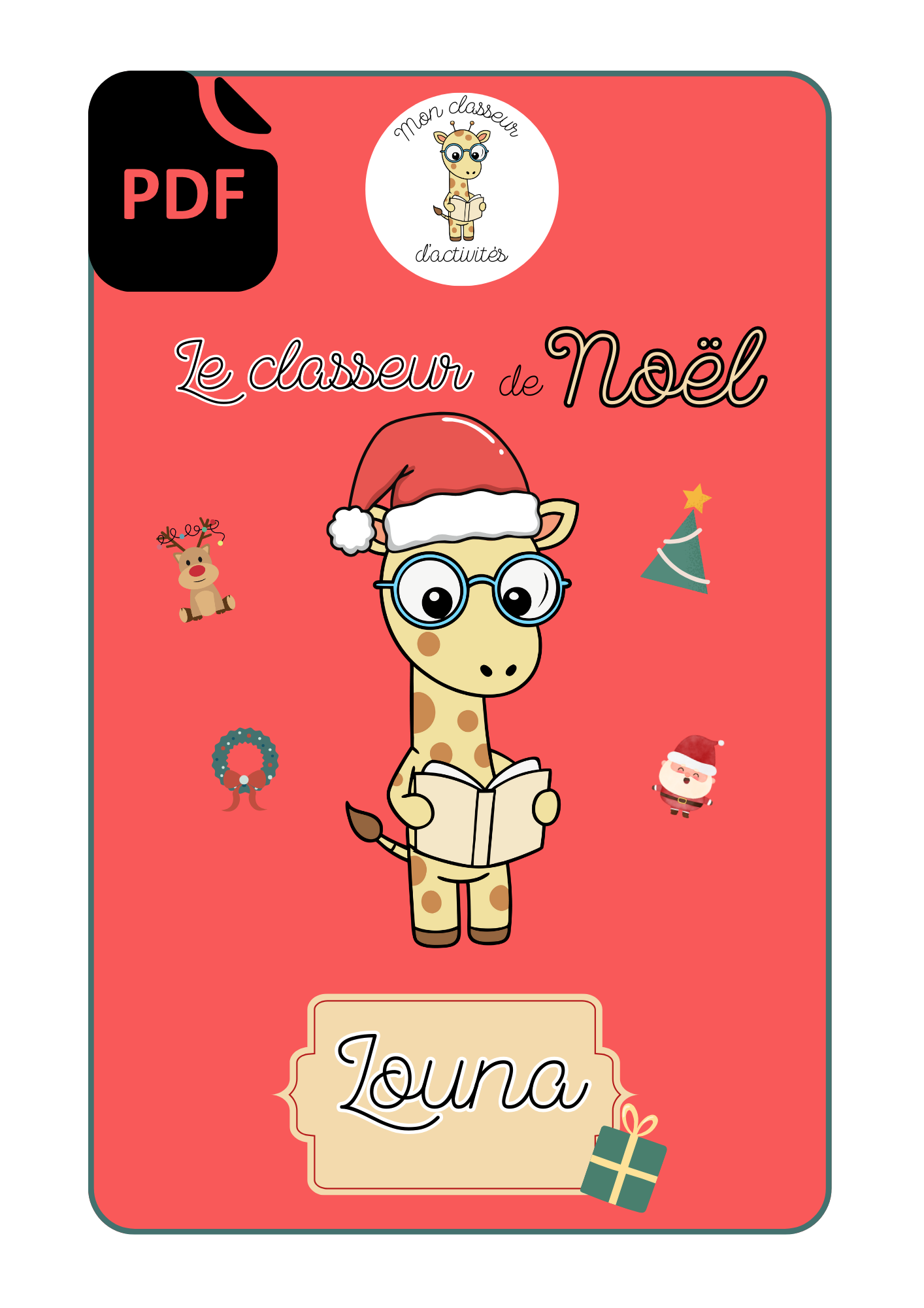 Le classeur de Noël - de 2 à 6 ans - personnalisable