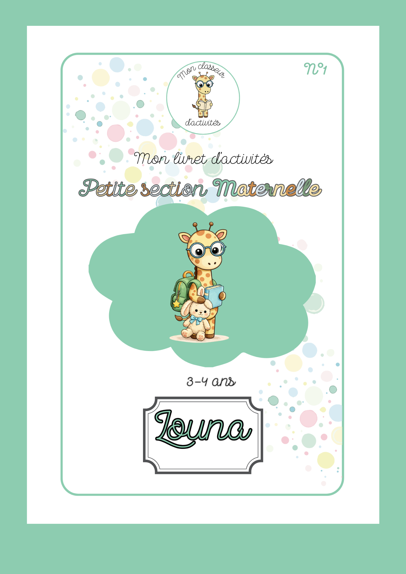 Petite section Maternelle n°1, 3-4 ans