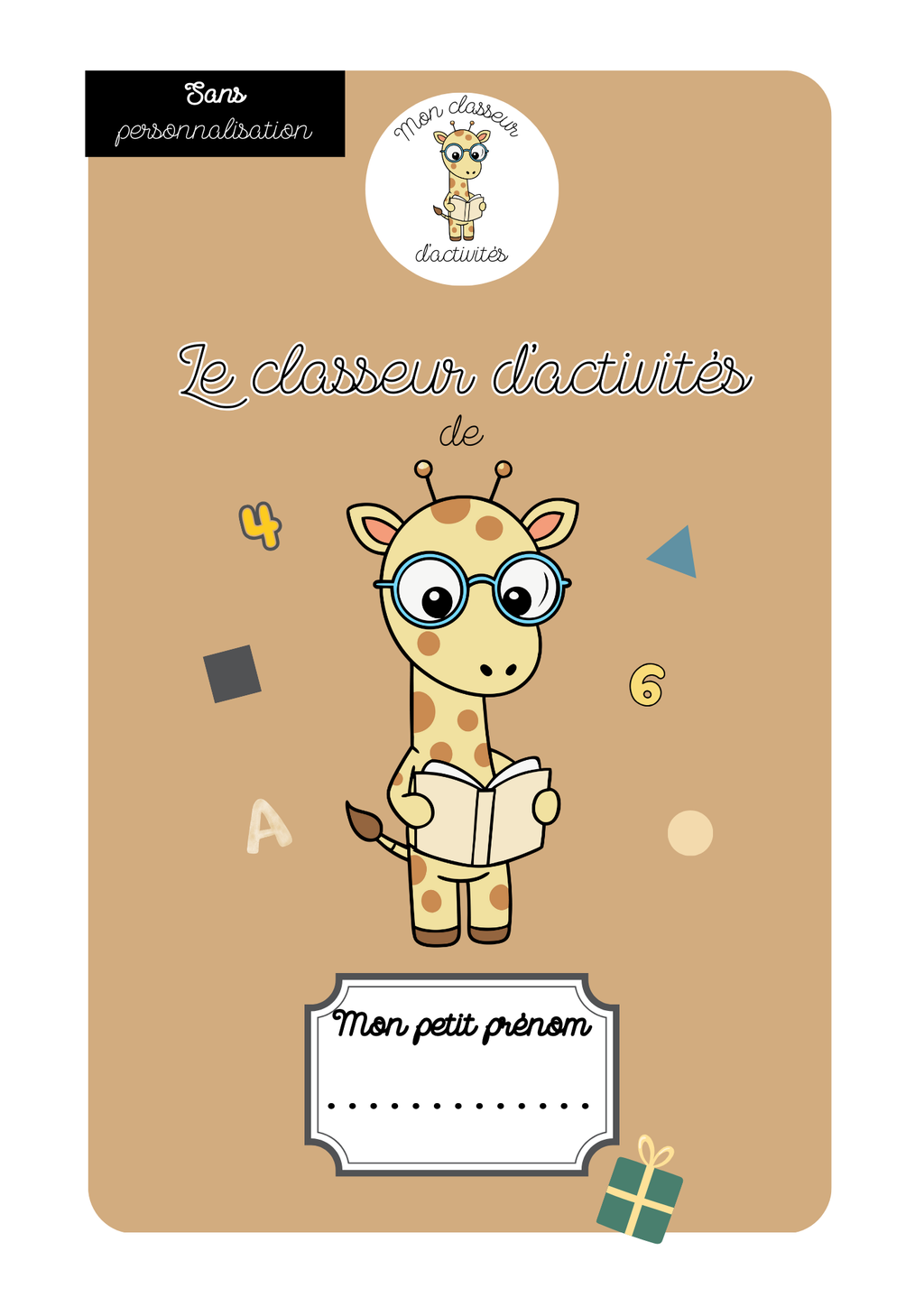 Classeur A4 seul, personnalisé