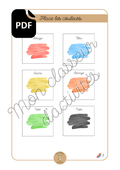 PDF - Les couleurs - Fiche 1 "Place les couleurs"