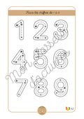 Les chiffres - Fiche 11 "Trace les chiffres de 1 à 10"