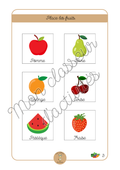 Les fruits et légumes - Fiche 3 "Place les fruits (partie1)"