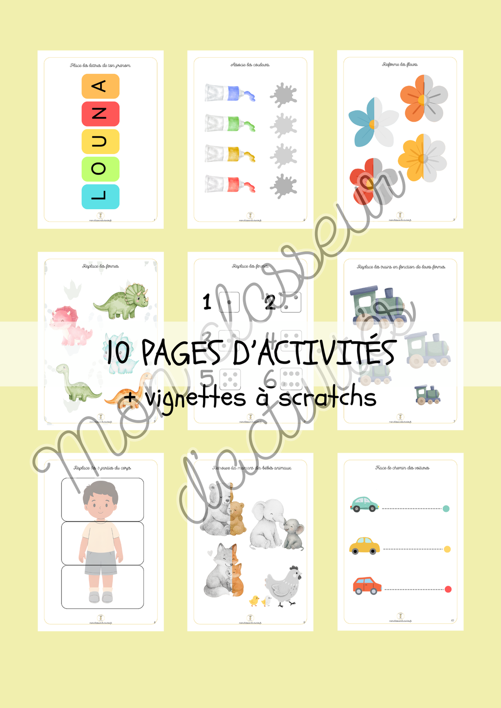 Mon cahier Pré Maternelle n°1, 2-3 ans