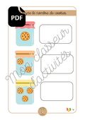 PDF - Les chiffres - Fiche 4 "Compte le nombre de cookies"