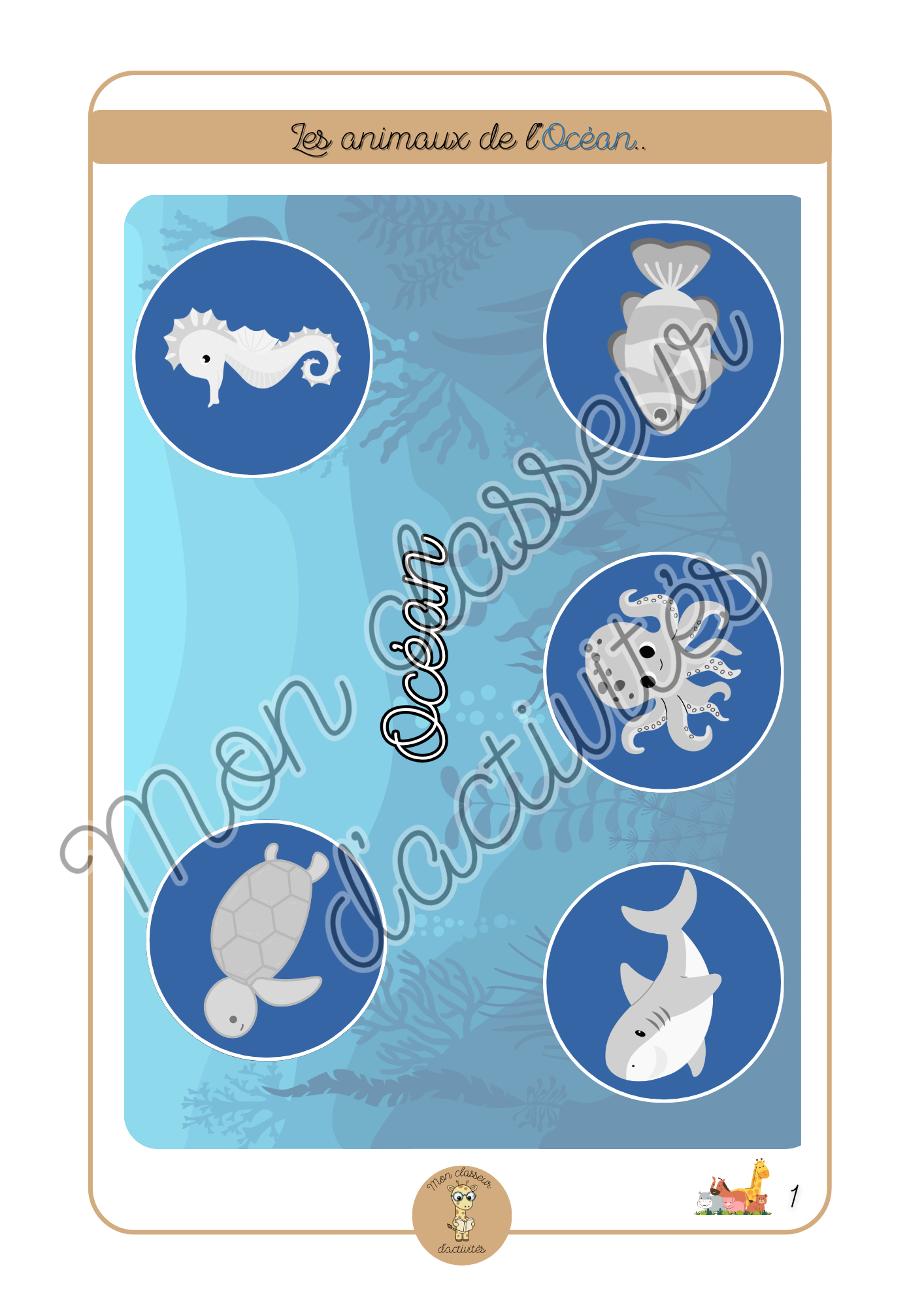 Les animaux - Fiche 4 "L'océan"